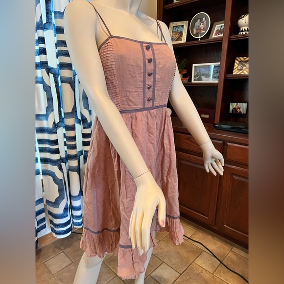 Tara Jarmon Baby Doll Toupe Dress Size Medium - Picture 2 of 10